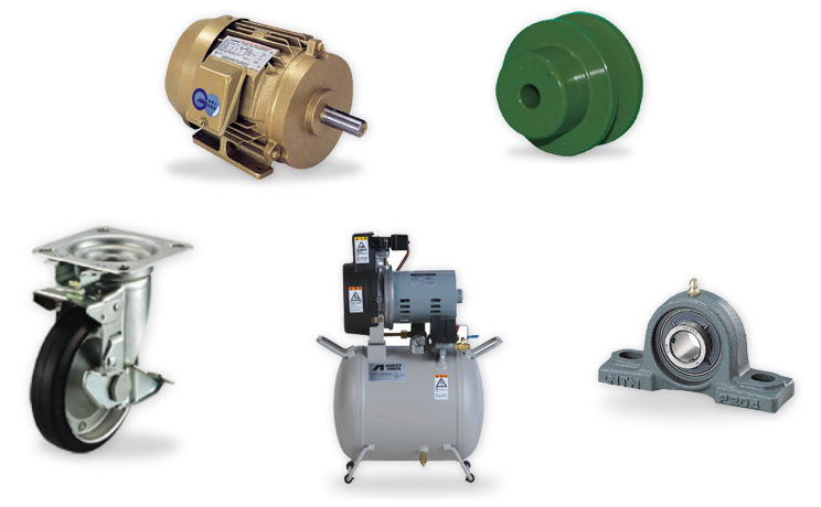 コンプレッサー・モーター・プーリー（伝動部品）・キャスター・ベアリング